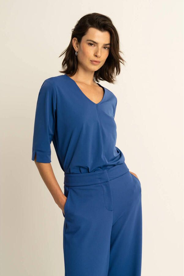 Expresso travelstof top blauw
