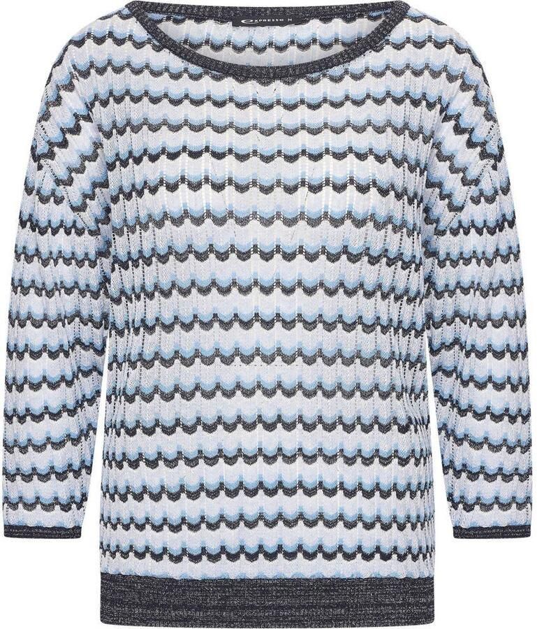 Expresso trui blauw gebreid
