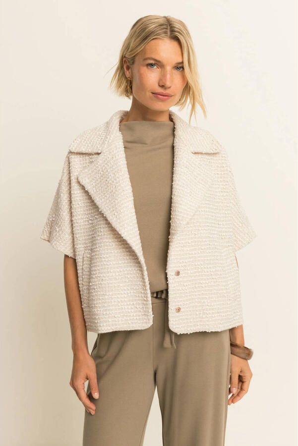 Expresso tweed jas beige