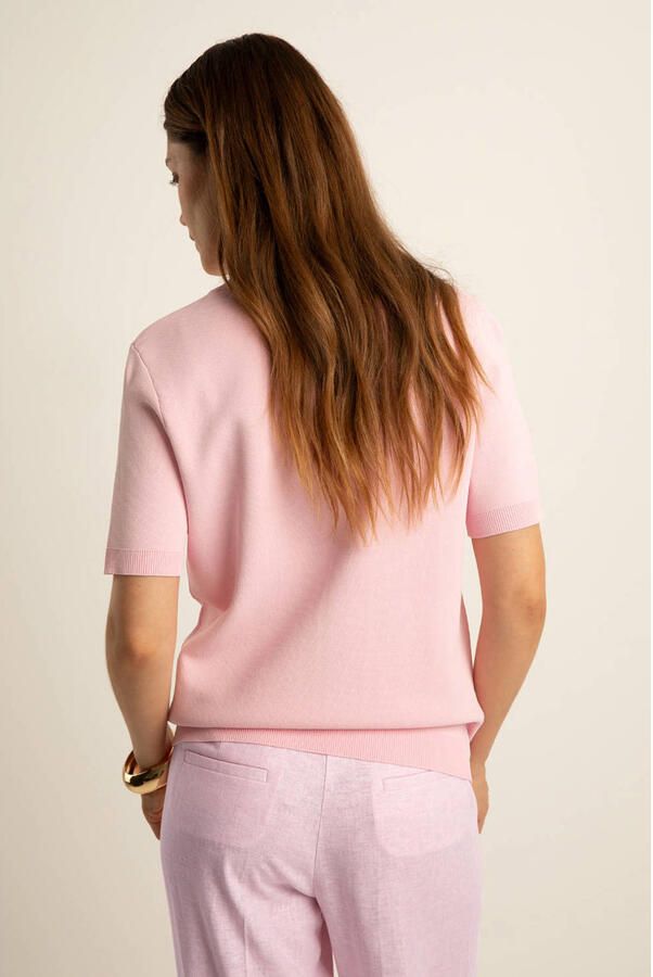 Expresso vest gebreid roze - Foto 3