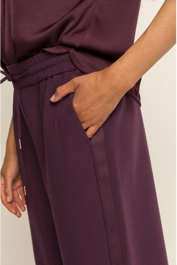 Expresso wide leg broek aubergine - Foto 2