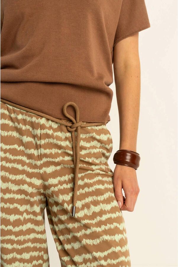 Expresso wide leg broek bruin travelstof - Foto 2