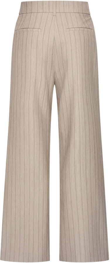 Expresso wide leg broek met krijtstreep grijs - Foto 3