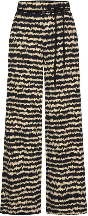 Expresso wide leg broek zwart travelstof - Foto 3