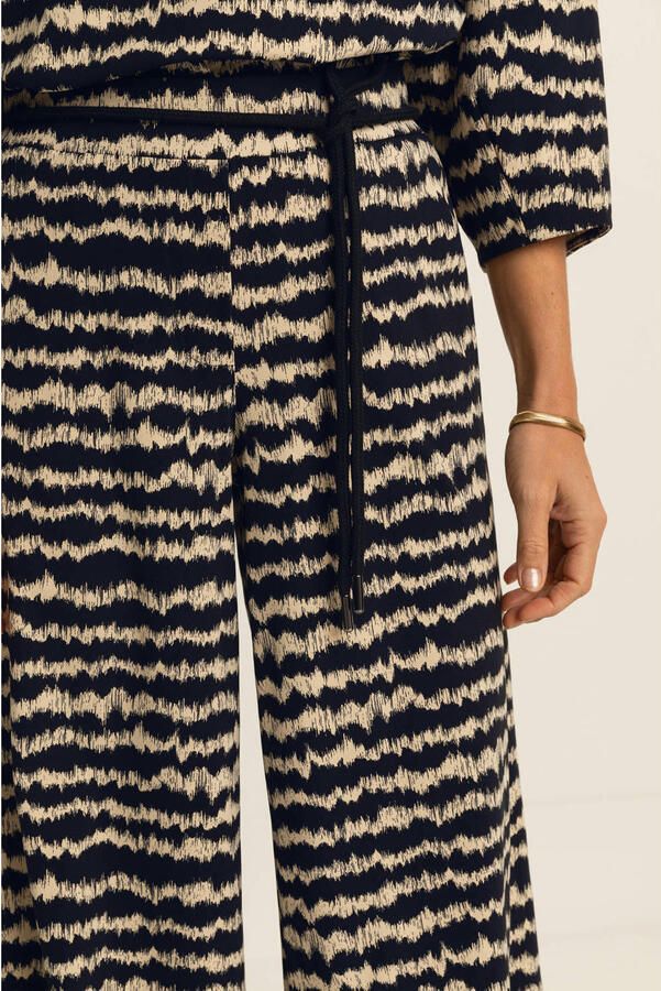 Expresso wide leg broek zwart travelstof - Foto 2