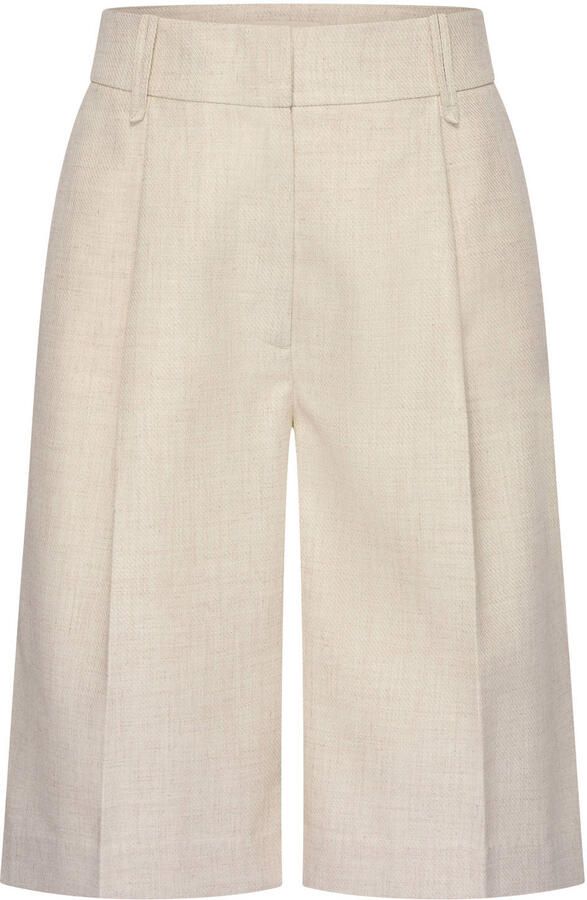Expresso wide leg high waist bermuda short ecru