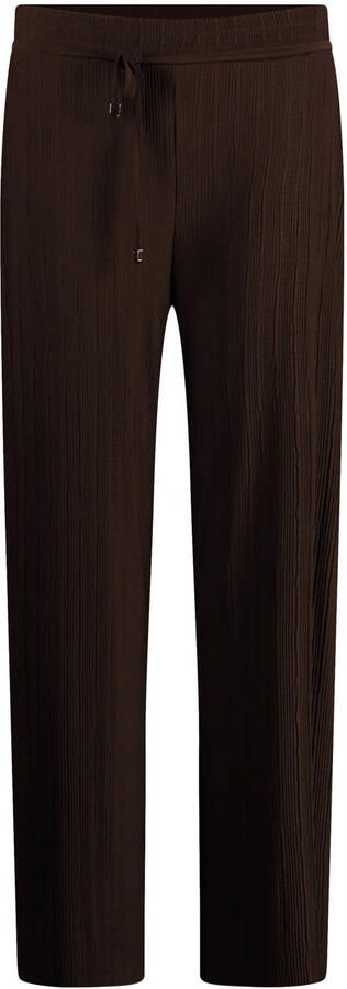 Expresso tapered high waist broek donkerbruin