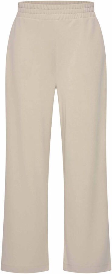 Expresso wide leg high waist broek ecru gebreid