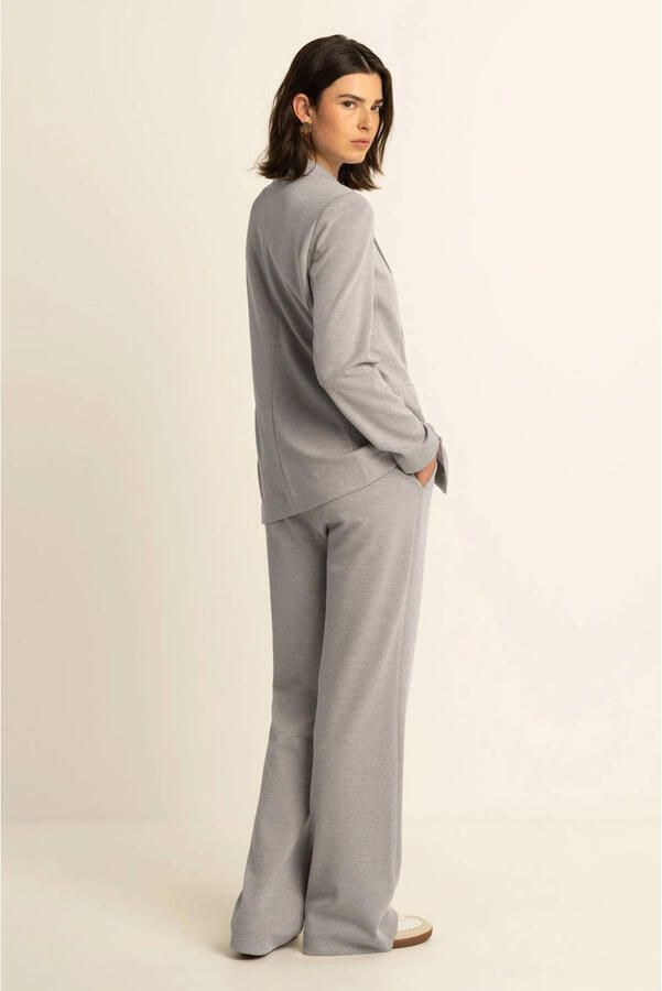 Expresso wide leg high waist flared broek beige - Foto 3
