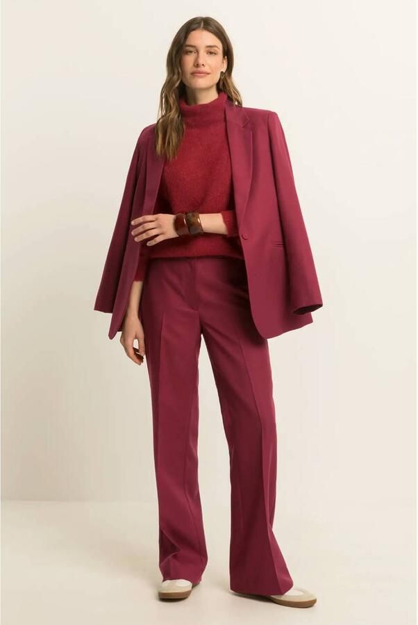 Expresso wide leg pantalon rood