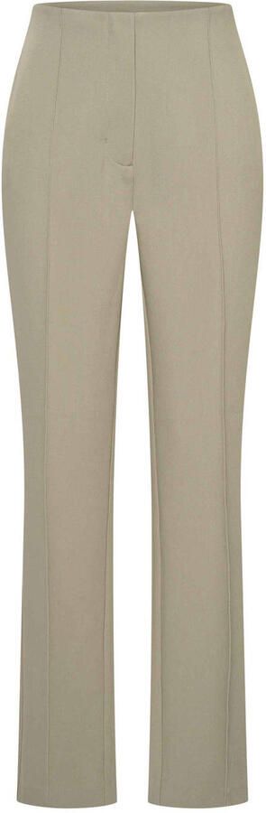 Expresso wide leg regular waist casual broek lichtgroen