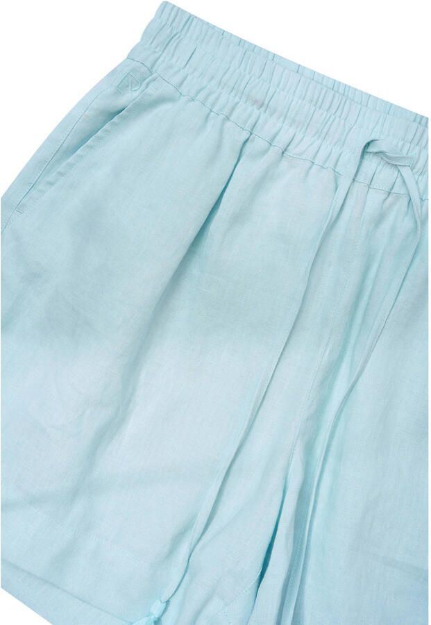 Expresso wide leg regular waist casual short linnen lichtblauw - Foto 2