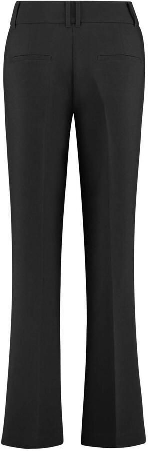 Expresso wide leg regular waist pantalon zwart gebreid