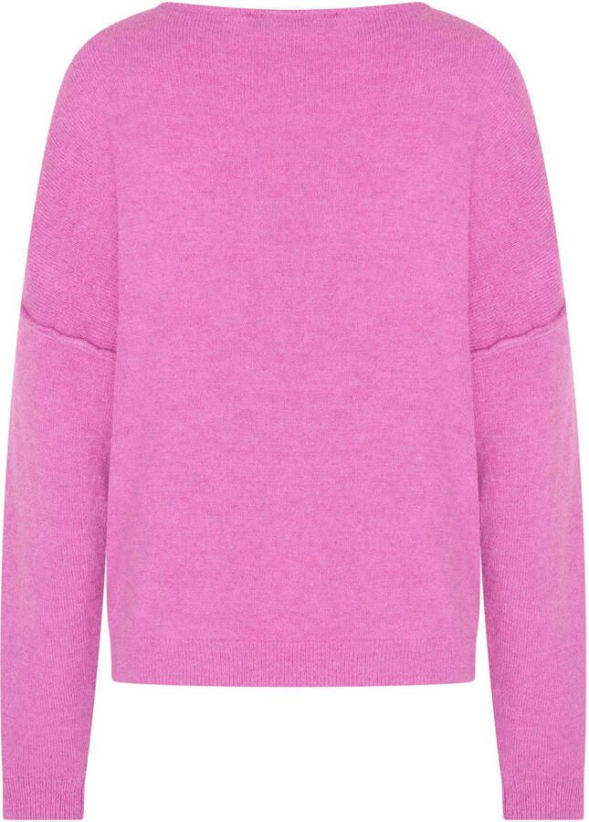 Expresso wollen gebreide trui roze - Foto 2