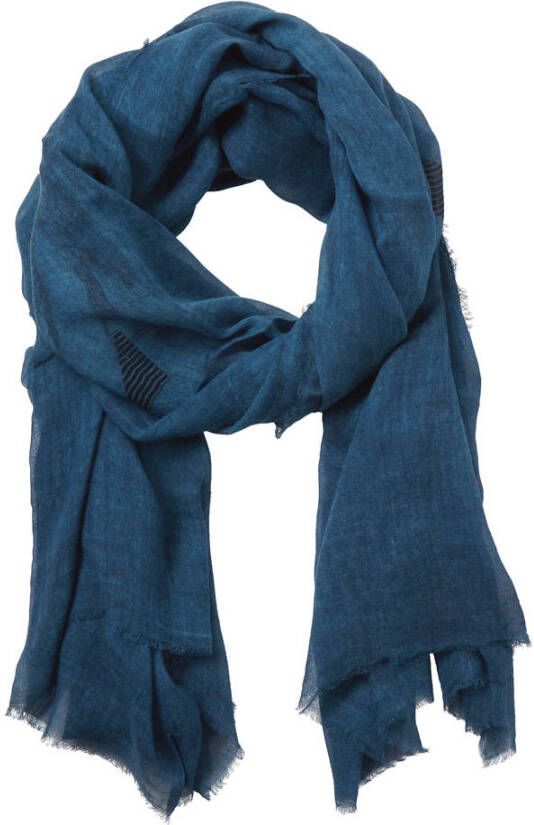 Expresso sjaal met tekst indigoblauw