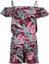 29FT off shoulder jumpsuit met all over print paars roze blauw All over print 164-170 - Thumbnail 3
