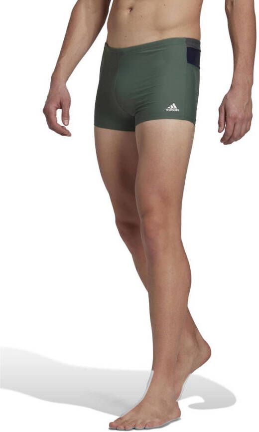 adidas Performance zwemboxer kakigroen zwart