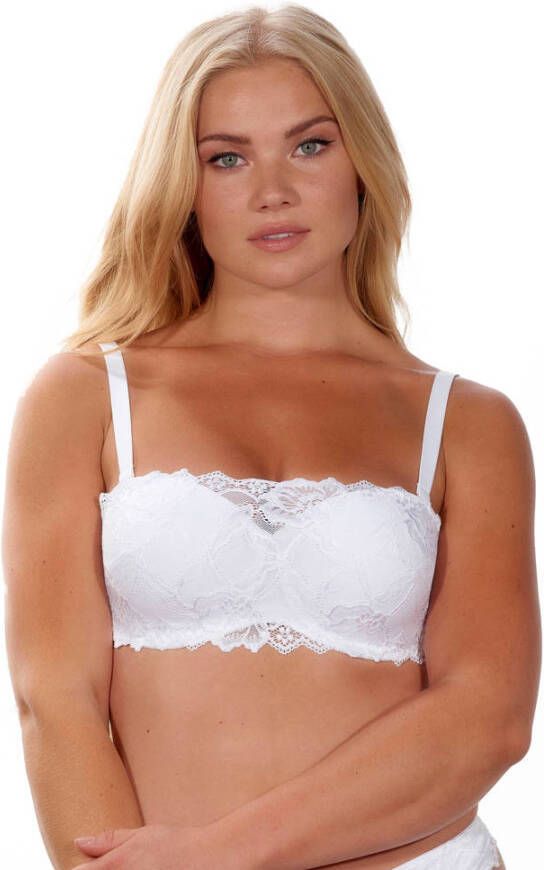 After Eden D-cup & up voorgevormde strapless beugelbh Anna wit