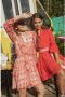 AI&KO A-lijn jurk Angela met all over print en volant rood Meisjes Viscose V-hals 164 - Thumbnail 7