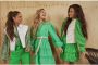 AI&KO longsleeve Isabelle met ruches groen Top Meisjes Katoen Ronde hals 140 - Thumbnail 3