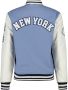 America Today baseball jacket Joey met borduursels blauw wit - Thumbnail 3