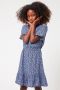 America Today Junior gebloemde jurk Dacia jr paars blauw - Thumbnail 3