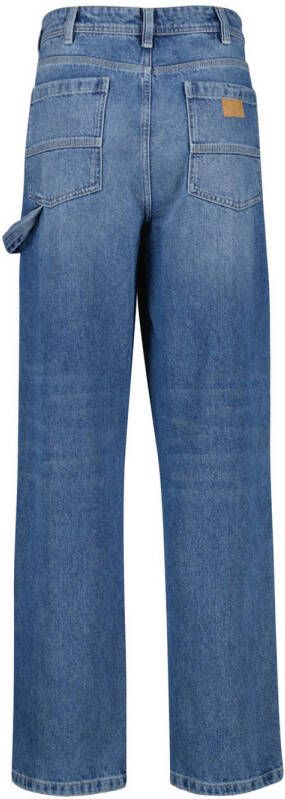 America Today loose fit jeans met patches medium blue