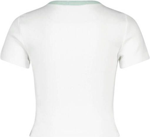 America Today T-shirt 97% katoen 3% elastaan met tekst wit