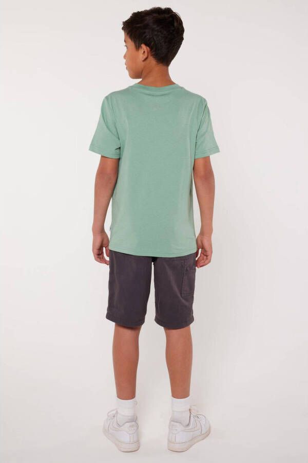 America Today T-shirt Ewan Jr met printopdruk groen