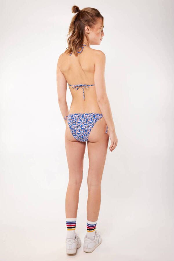 America Today voorgevormde triangel bikinitop Amber blauw zalmroze