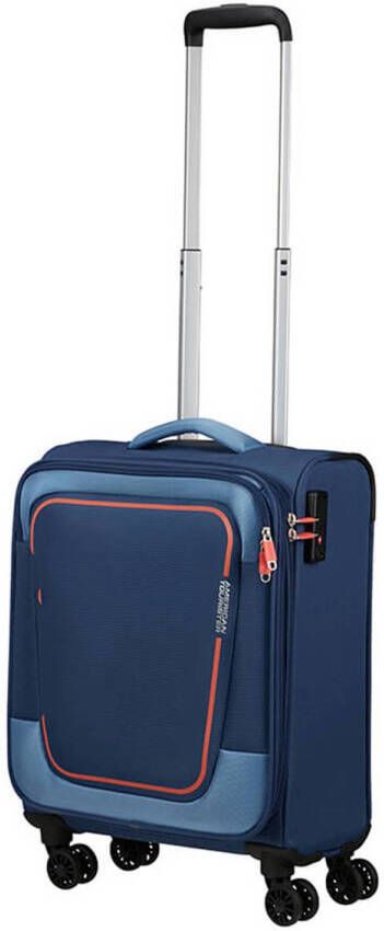American Tourister trolley Pulsonic 55 cm. Expandable donkerblauw