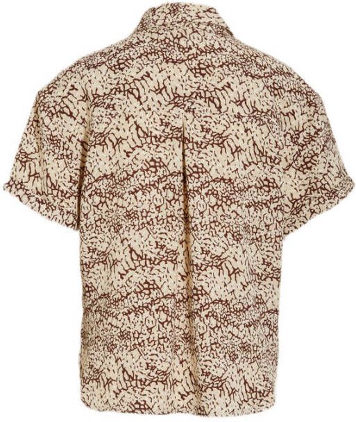 Another-Label blouse Laurel met all over print zand