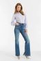 Anytime high waist flared jeans blauw - Thumbnail 4