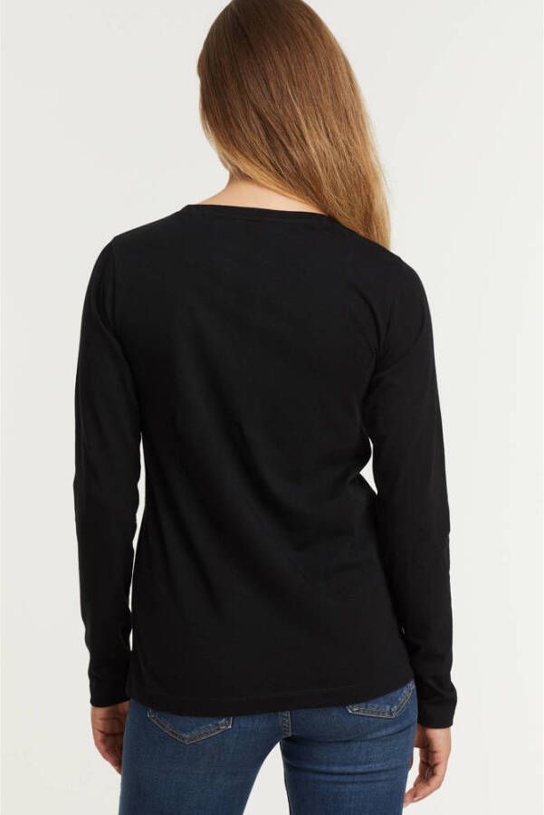anytime longsleeve T-shirt zwart