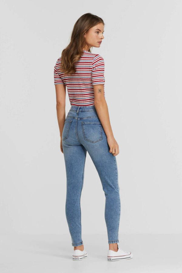 anytime mid rise skinny jeans lichtblauw