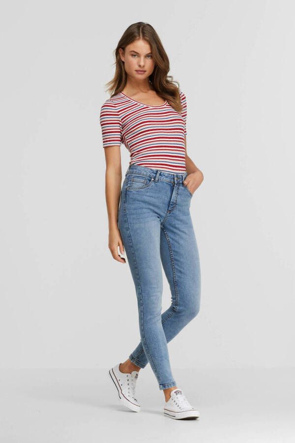 anytime mid rise skinny jeans lichtblauw