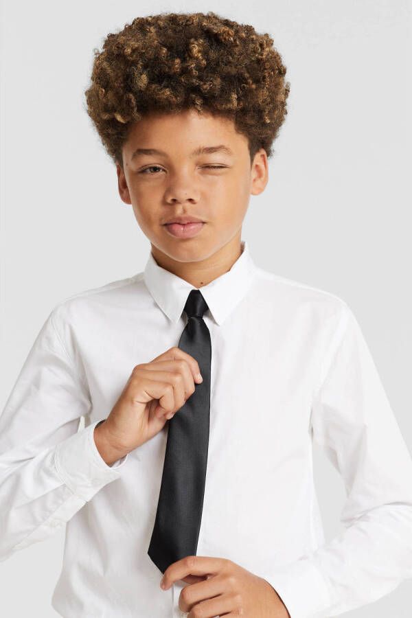 anytime overhemd met stropdas wit