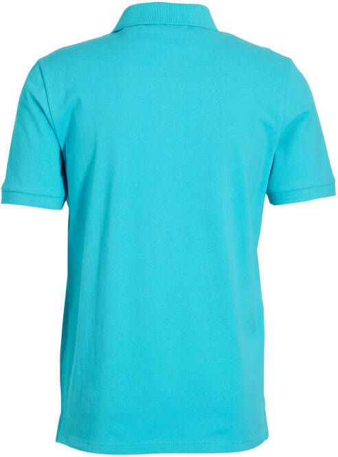 anytime piqué polo turquoise