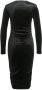 Anytime Velvet bodycon jurk zwart - Thumbnail 2