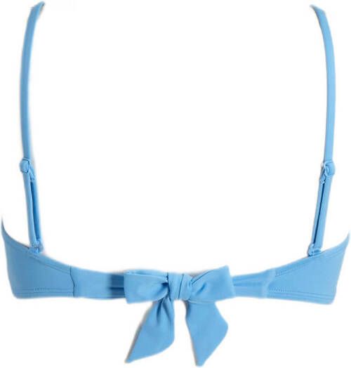 anytime voorgevormde strapless bandeau bikinitop blauw