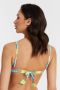 Anytime voorgevormde strapless bandeau bikinitop lichtblauw geel oranje - Thumbnail 5