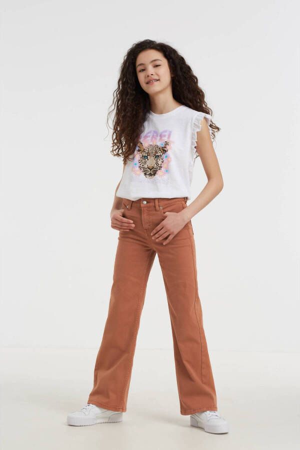 anytime wide leg jeans roest