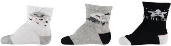Apollo baby sokken set van 6 beige grijs blauw lichtblauw