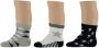 Apollo baby sokken set van 6 zwart wit grijs - Thumbnail 3