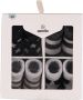 Apollo new born sokken set van 4 in een geschenkset zwart wit grijs Katoen 0-3 mnd - Thumbnail 2