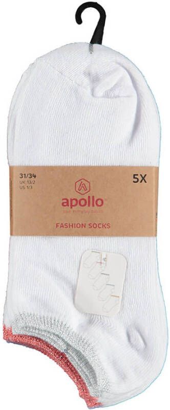 Apollo sneakersokken set van 10 wit