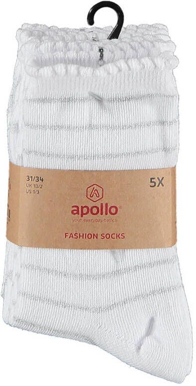 Apollo sokken met all-over print set van 10 wit