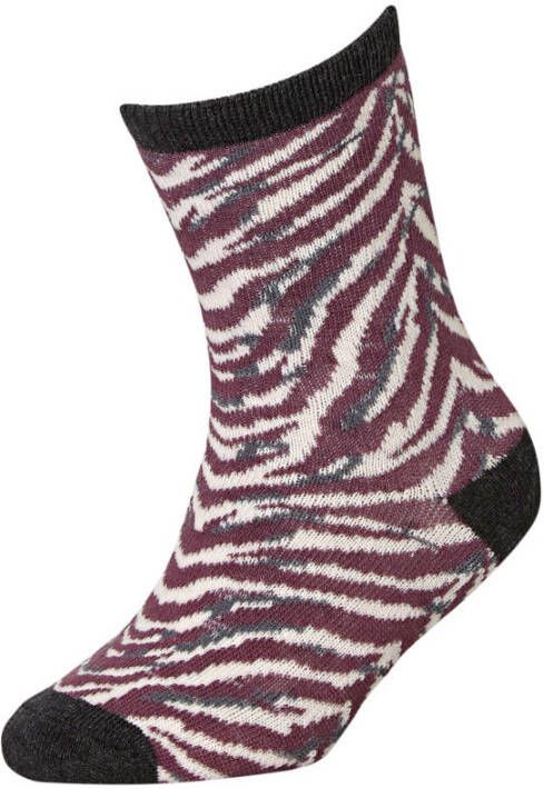 Apollo sokken met all-over print set van 10 paars