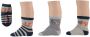 Apollo sokken set van 6 zwart grijs Stretchkatoen All over print 56-68 - Thumbnail 2