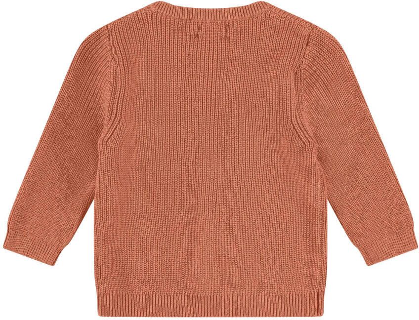 Babyface baby sweater terra Oranje Katoen Ronde hals Effen 62